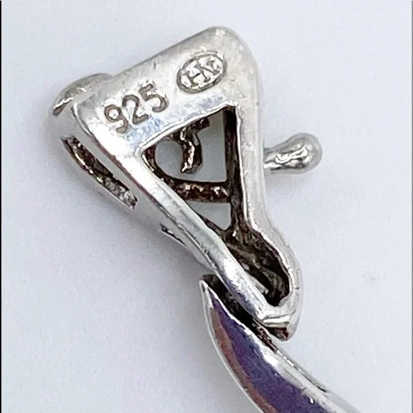 Vintage Heng Ngai Sterling Silver Genuine Diamonds Hearts Link Bracelet - Picture 8 of 10